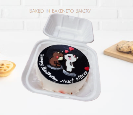 Love birds design Bento cake by bakeneto bakery.