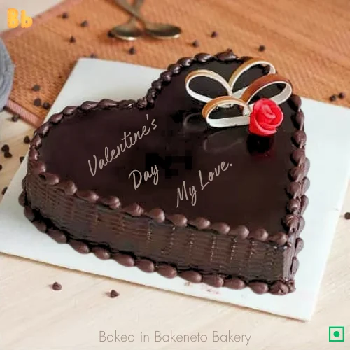 Black Heart Cake, a delicious chocolate truffle cake, available online with midnight delivery in noida, ghaziabad and noida extension near by areas.